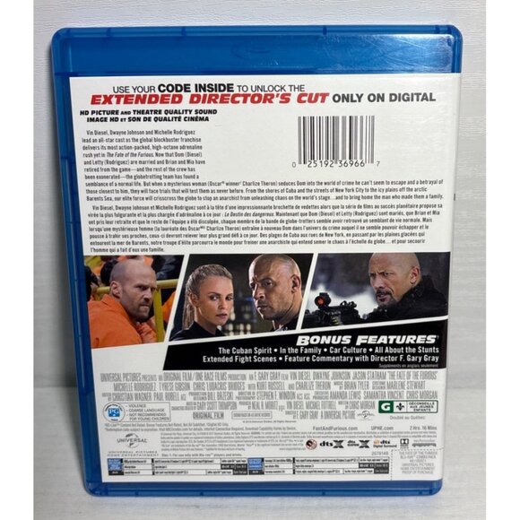 The Fate Of The Furious Blu-Ray + DVD + Digital HD - Picture 2 of 5